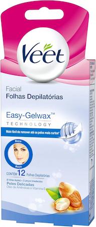 cera facial veet peles delicadas