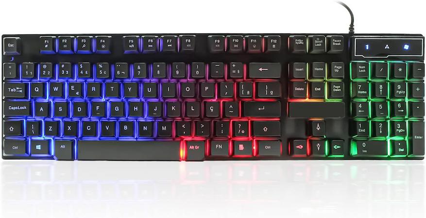 teclado gamer semi mecânico